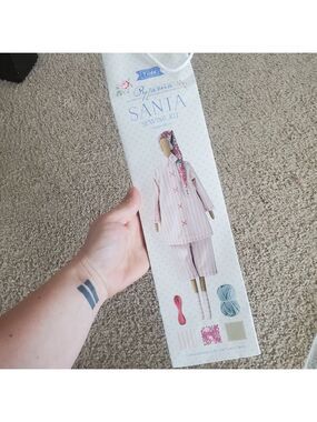 NEW Tilda Pajama Santa Sewing Kit Fabric Wool Yarn Embroidery Yarn Instructions